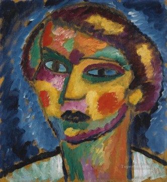 Alexey Petrovich Bogolyubov Painting - cabeza de mujer Alexej von Jawlensky